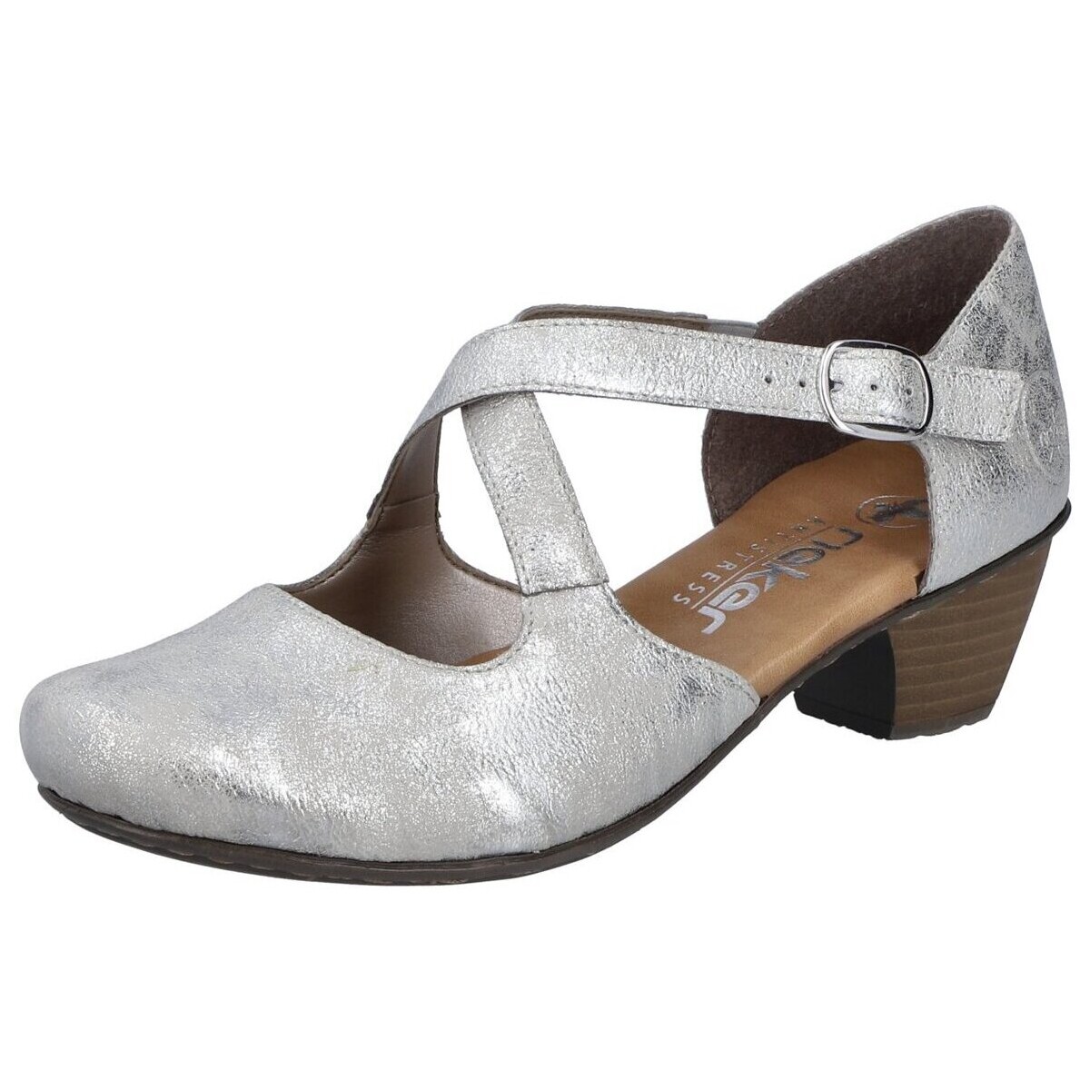 

Босоножки женские Rieker 27515905 серебристые 39 EU, 27515905