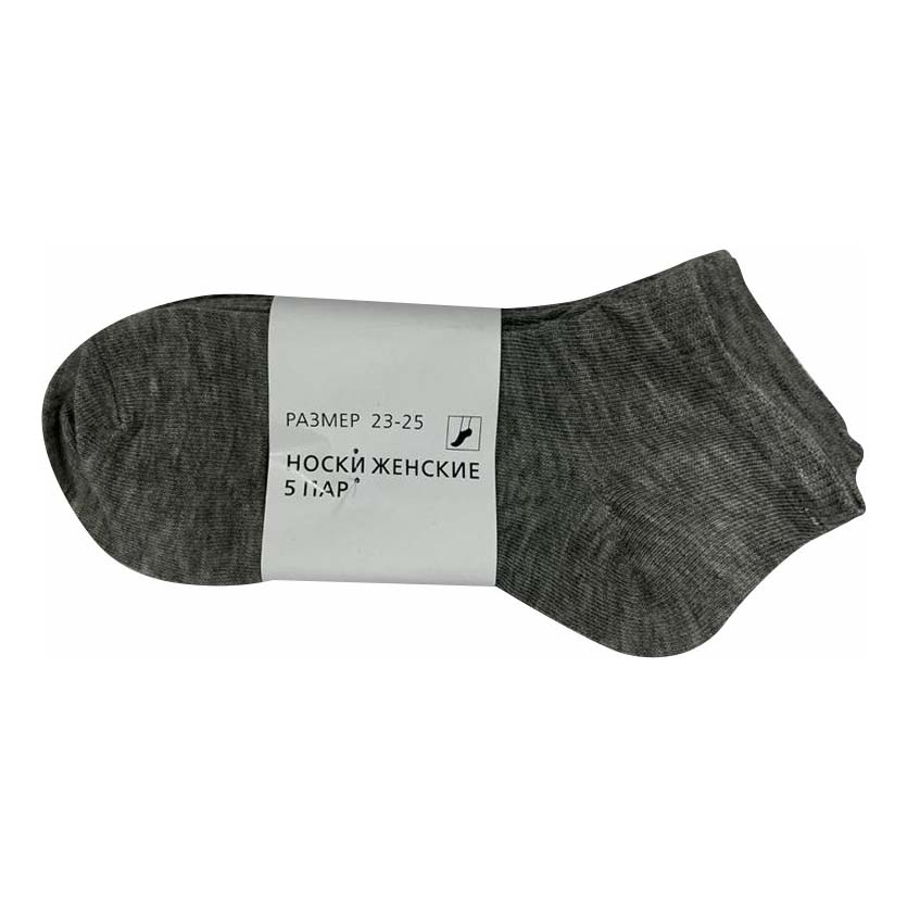 

Комплект носков женских NoBrand серых 23-25, Серый