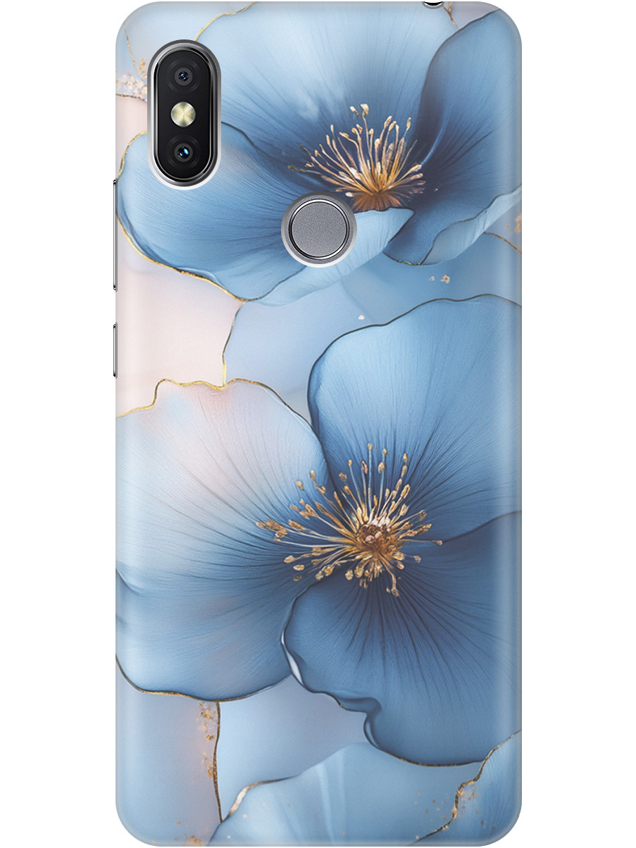 

Силиконовый чехол на Xiaomi Redmi S2 с принтом "Голубые ирисы", Прозрачный;голубой;синий, 718410224