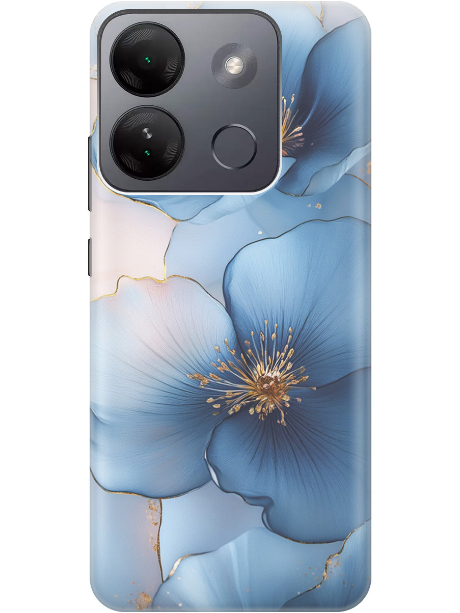 

Силиконовый чехол на Infinix Smart 7 HD с принтом "Голубые ирисы", Прозрачный;голубой;синий, 769392024