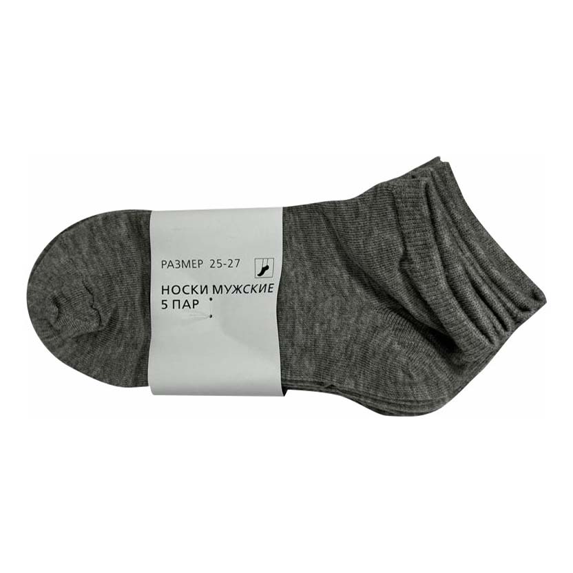 

Комплект носков мужских NoBrand серых 25-27, Серый