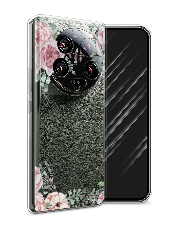 

Чехол Awog на Xiaomi 13 ultra "Нежные розы акварель", Прозрачный;розовый;зеленый, 318650-8