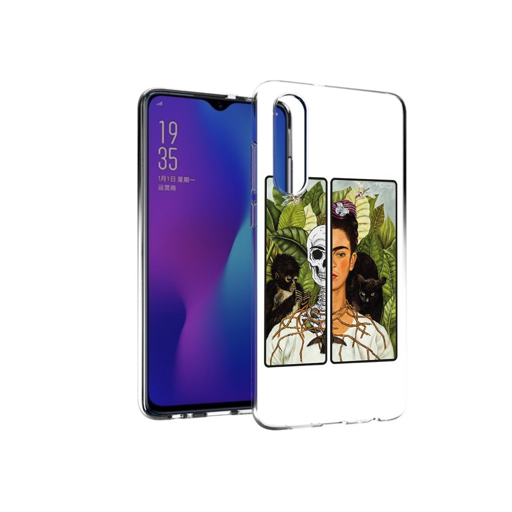 

Чехол MyPads Tocco для Huawei P30 сдвоенная картинка девушка скелет, Прозрачный, Tocco