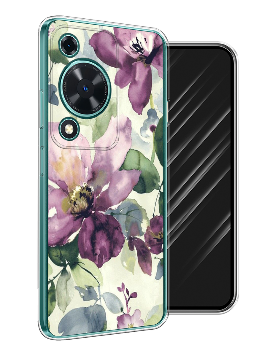 

Чехол Awog на Huawei Nova Y72 "Сиреневые цветы-акварель", Фиолетовый, 6123650-1