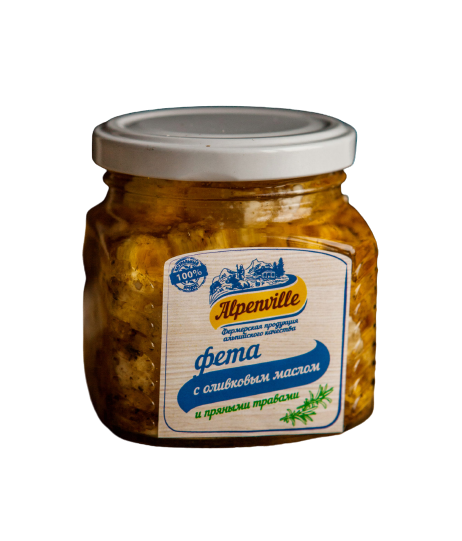 

Сыр Alpenville Фета с оливковым маслом и пряными травами 35 - 45% бзмж 275 г