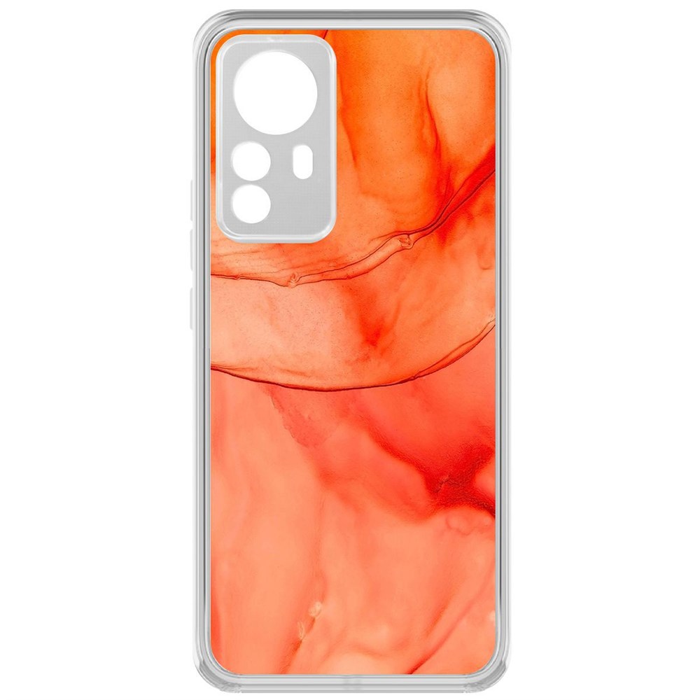 

Чехол-накладка Krutoff Clear Case Абстракт оранж для Xiaomi 12 Pro, Прозрачный