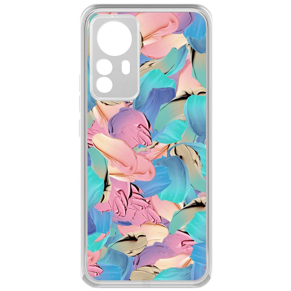 

Чехол-накладка Krutoff Clear Case Абстракт краска для Xiaomi 12 Pro, Прозрачный