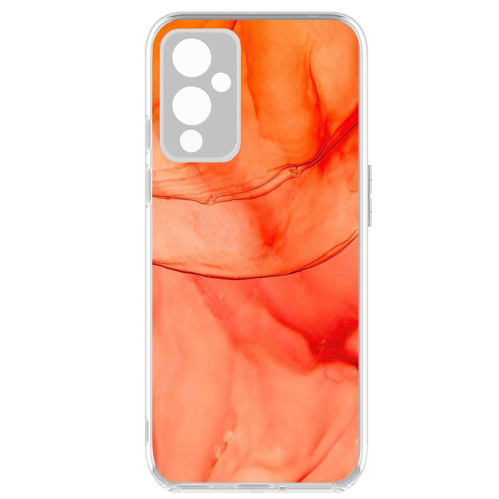 

Чехол-накладка Krutoff Clear Case Абстракт оранж для OnePlus 9, Прозрачный