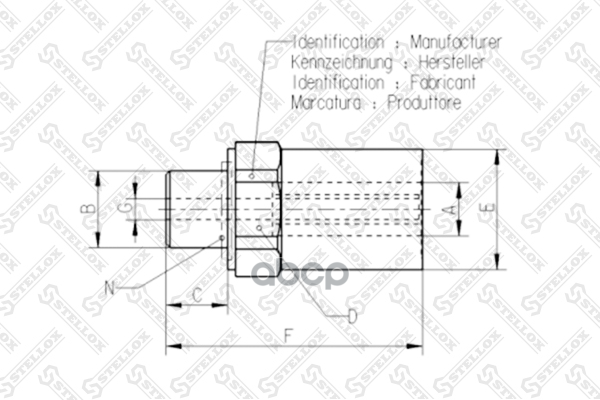 

Фитинг !соединительпрямой(л) D8x1-M22 SW28 R >>893 800 005 2