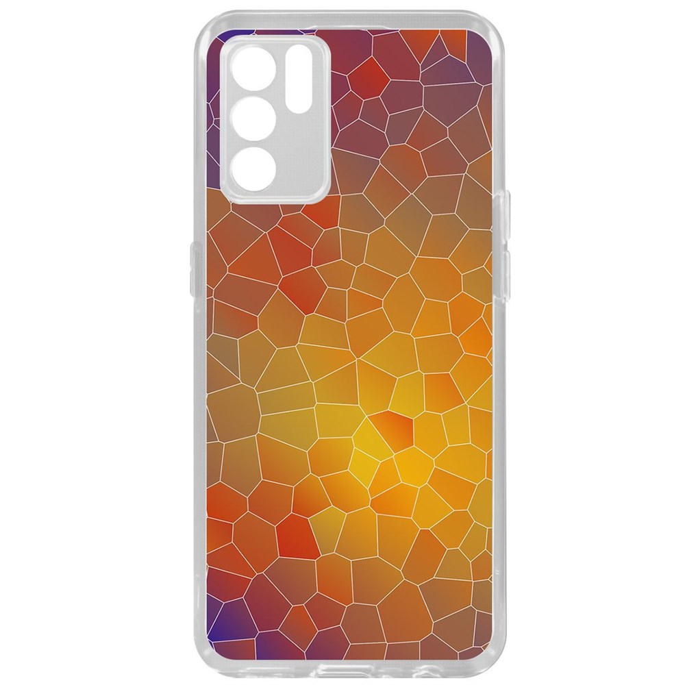 

Чехол-накладка Krutoff Clear Case Витраж 1 для Oppo Reno6, Прозрачный