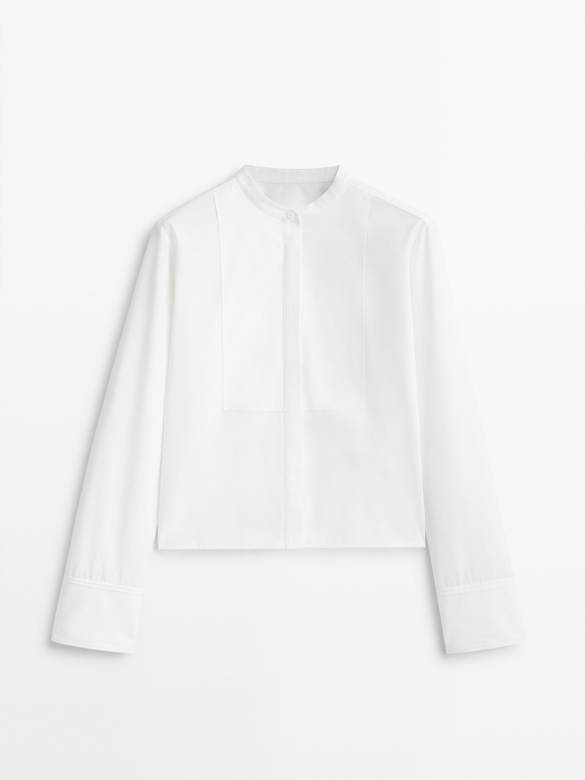 

Рубашка женская Massimo Dutti 05194564250 белая XS, 05194564250