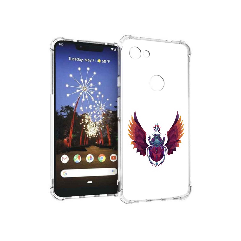 

Чехол MyPads Tocco для Google Pixel 3 XL алмазный скоробей, Прозрачный, Tocco