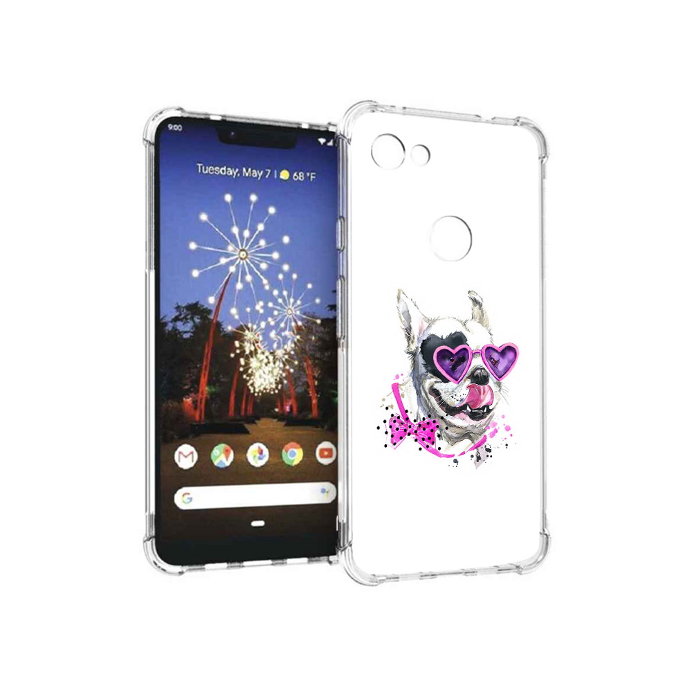 

Чехол MyPads Tocco для Google Pixel 3 XL акварельный пёс, Прозрачный, Tocco