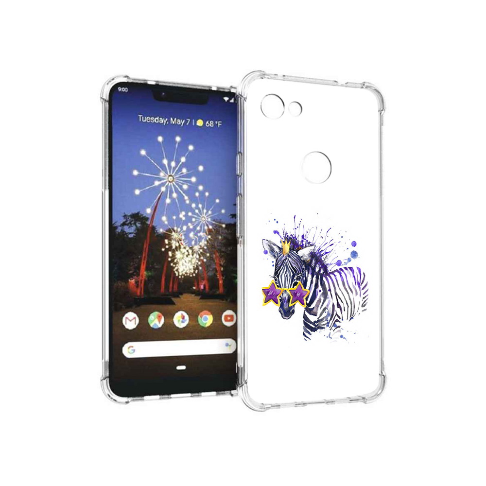 

Чехол MyPads Tocco для Google Pixel 3 XL акварельная зебра, Прозрачный, Tocco