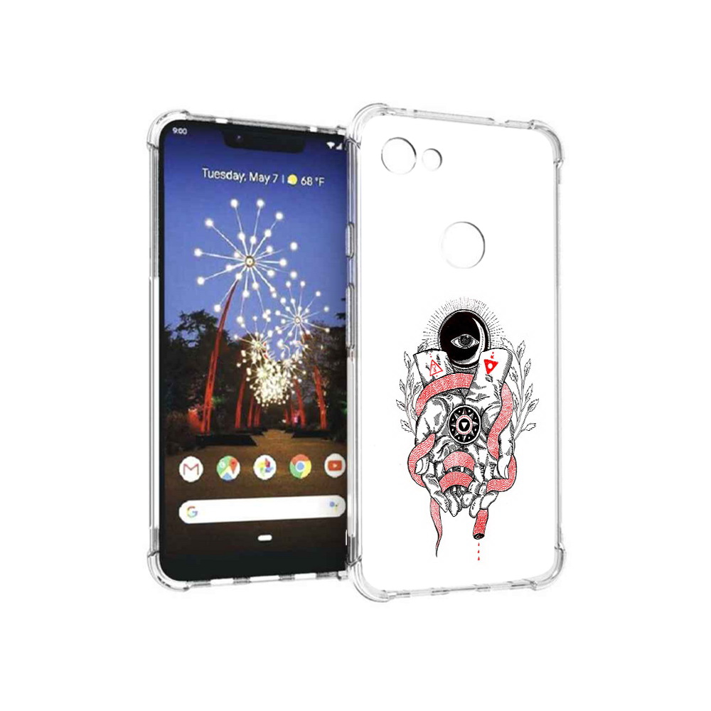 

Чехол MyPads Tocco для Google Pixel 3 XL абстрация связанные руки, Прозрачный, Tocco