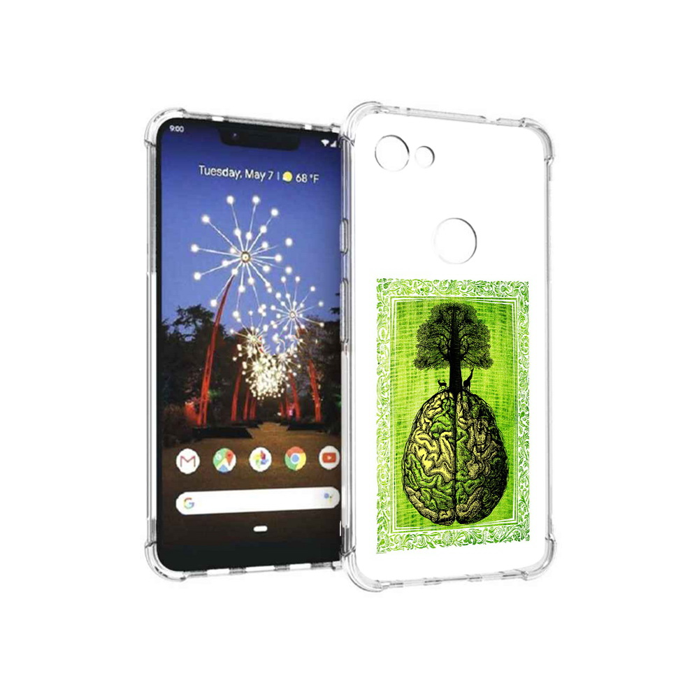 

Чехол MyPads Tocco для Google Pixel 3 XL абстракция здоровый мозг, Прозрачный, Tocco
