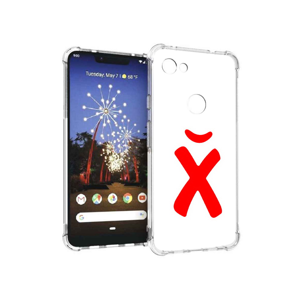 

Чехол MyPads Tocco для Google Pixel 3 XL абстракция буква х, Прозрачный, Tocco