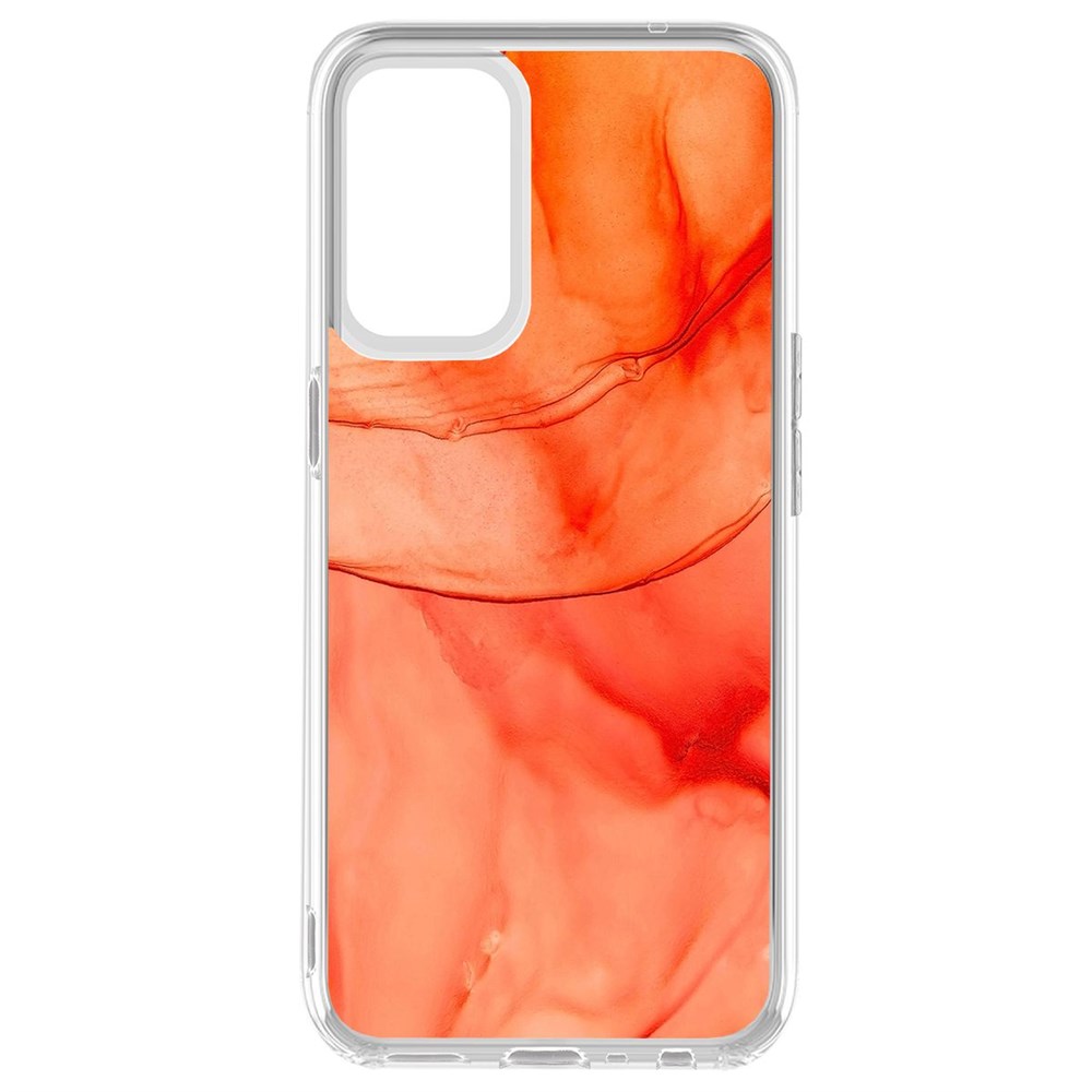 

Чехол-накладка Krutoff Clear Case Абстракт оранж для Oppo Reno5, Прозрачный
