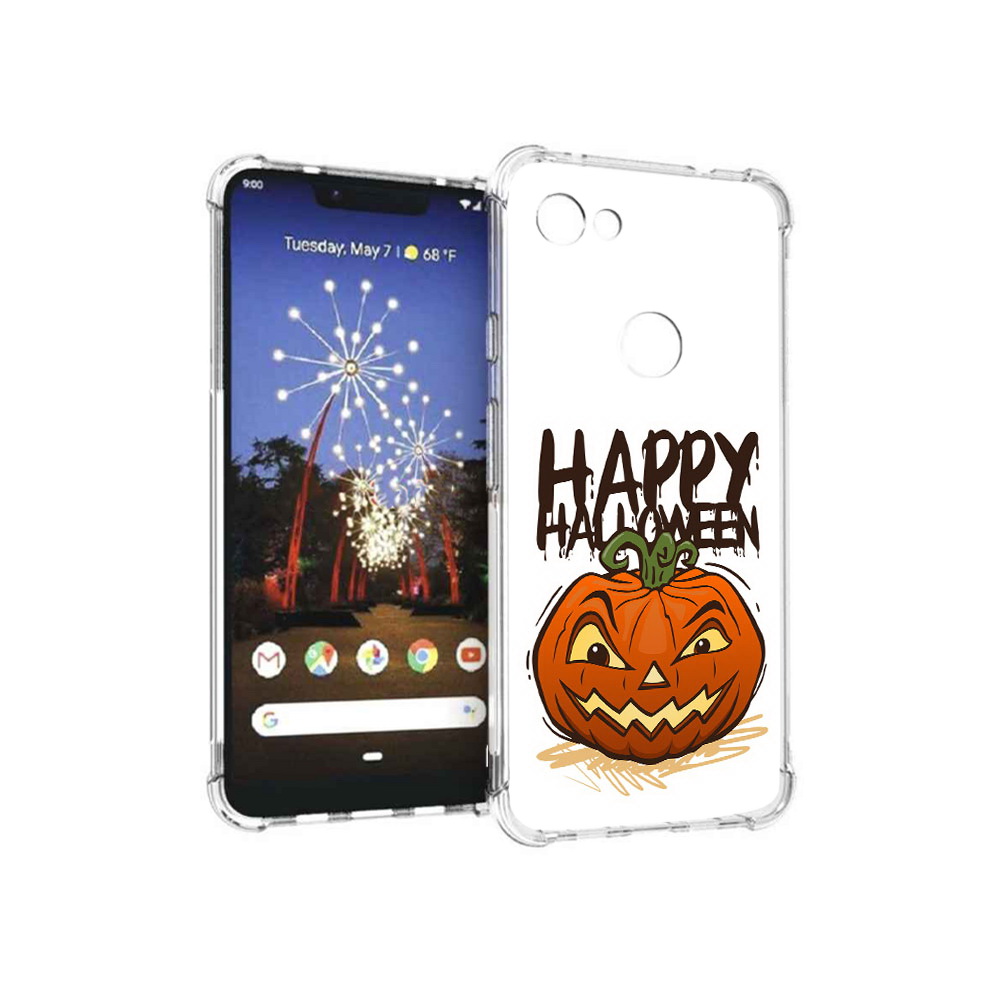 

Чехол MyPads Tocco для Google Pixel 3 XL Хэллоуин счастливый, Прозрачный, Tocco