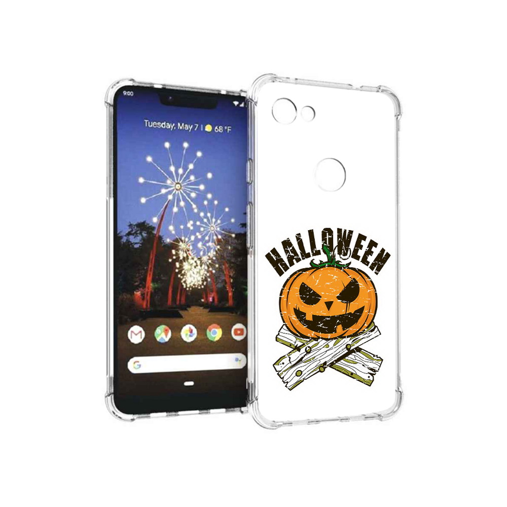 

Чехол MyPads Tocco для Google Pixel 3 XL Хэллоуин доски тыква, Прозрачный, Tocco