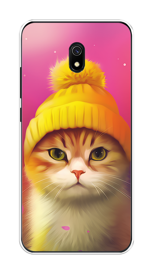 

Чехол на Xiaomi Redmi 8A "Котик в шапочке", Розовый;желтый;бежевый, 37250-1