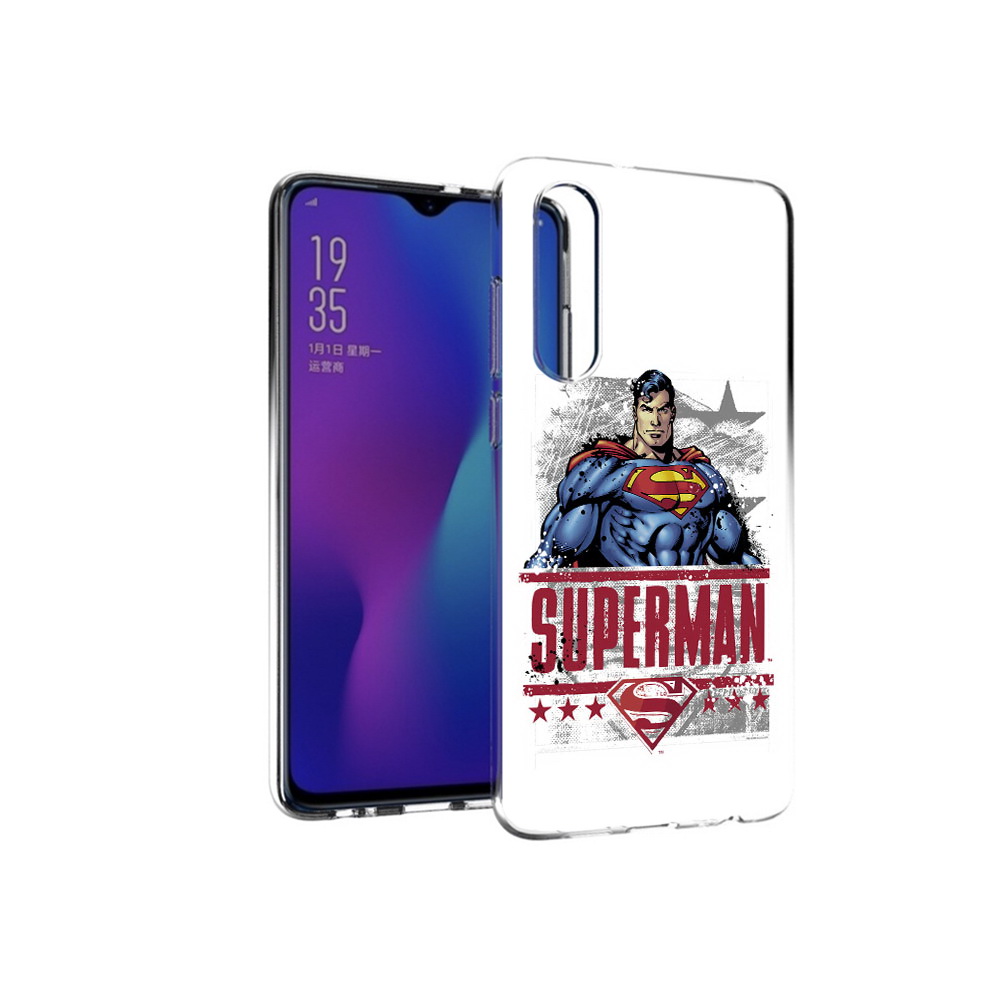 

Чехол MyPads Tocco для Huawei P30 рисунок супермен, Прозрачный, Tocco