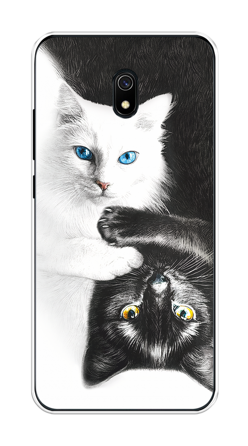 

Чехол на Xiaomi Redmi 8A "Коты Инь-Янь", Черный;белый;голубой, 37250-1