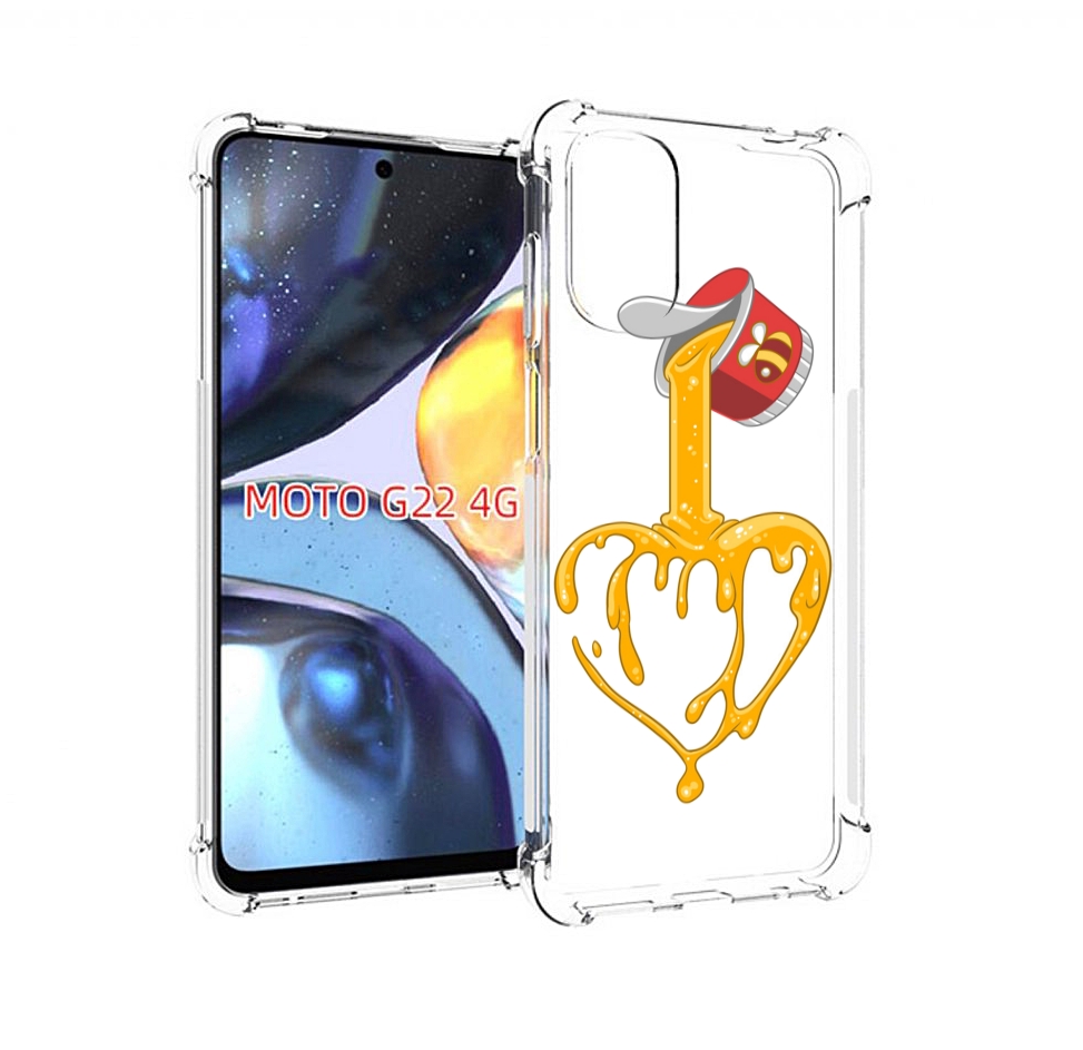 

Чехол MyPads медовое сердце для Motorola Moto G22 4G, Прозрачный, Tocco