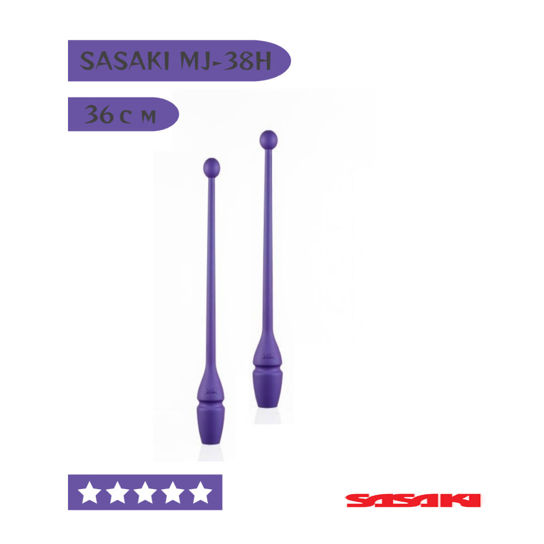 

Булавы SASAKI MJ-38H 36 см юниорские вставные col.PP, Фиолетовый, Clubs Sasaki Junior