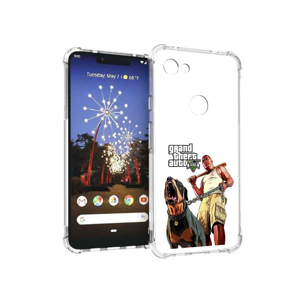 

Чехол MyPads Tocco для Google Pixel 3 XL GTA грозная собака, Прозрачный, Tocco