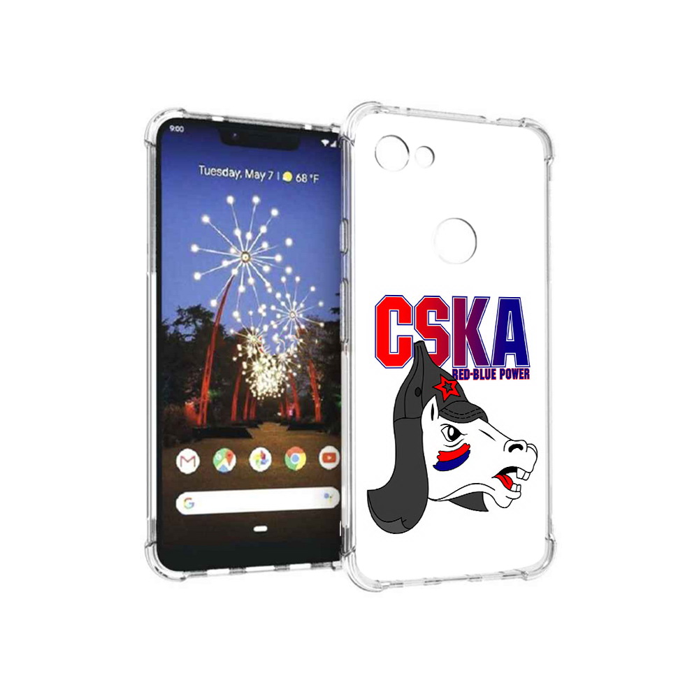 

Чехол MyPads Tocco для Google Pixel 3 XL ФК ЦСК лошадка россия, Прозрачный, Tocco