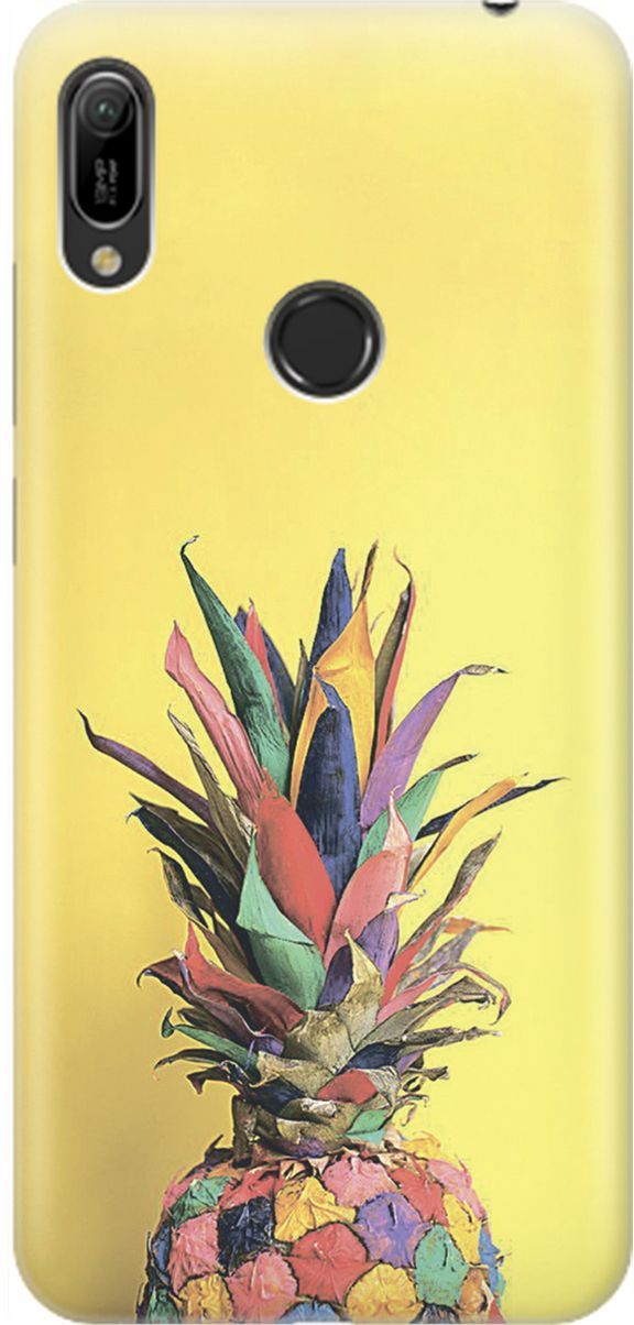 

Чехол на Honor 8A/8A Pro/Huawei Y6 (2019)/Y6 Prime (2019) "Ананас на желтом", 1474