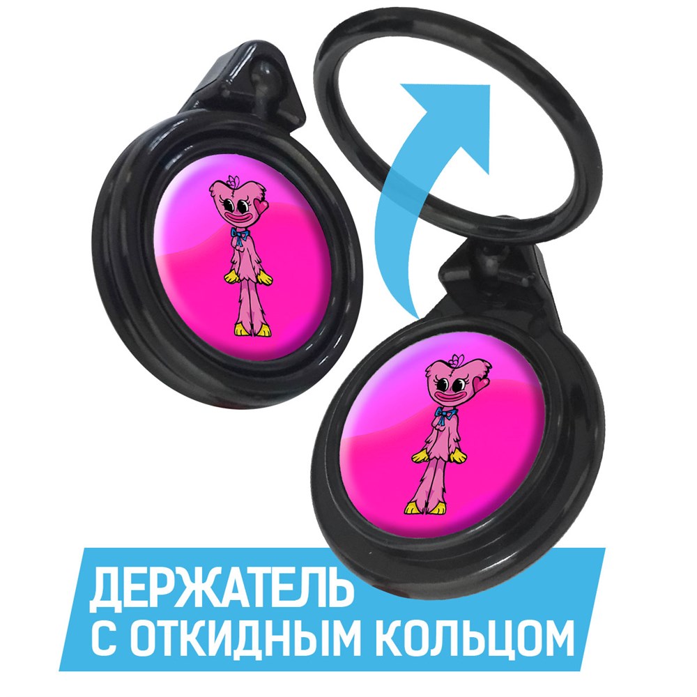 

Кольцо-держатель Krutoff для телефона Хаги Ваги - Киси Миси рисунок
