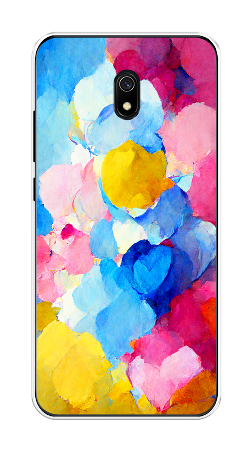 

Чехол на Xiaomi Redmi 8A "Яркие пятна", Синий;голубой;желтый;розовый, 37250-1