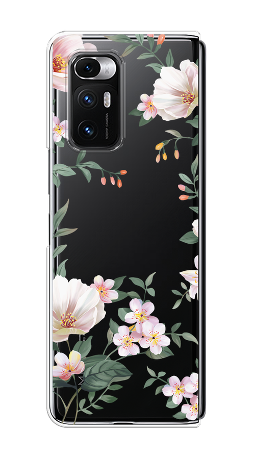 

Чехол на Xiaomi Mi Mix Fold "Beautiful white flowers", Бежевый;зеленый, 314250-1