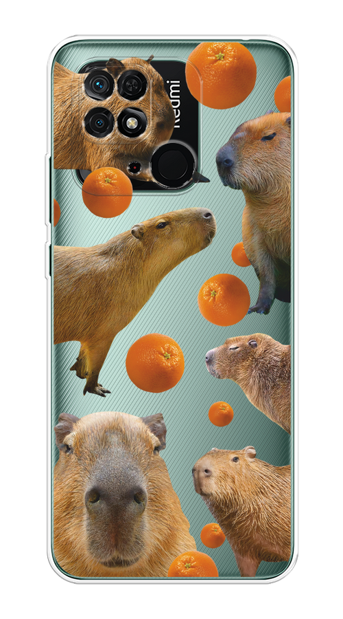 

Чехол на Xiaomi Redmi 10C "Капибара и апельсины", Бежевый;оранжевый, 313450-1