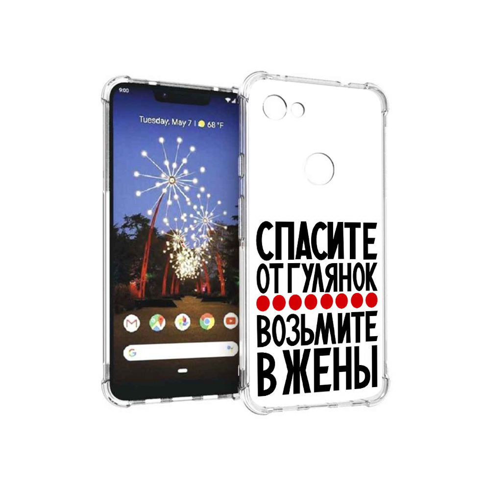 

Чехол MyPads Tocco для Google Pixel 3 XL Спасите от гулянок возьмите в жены, Прозрачный, Tocco