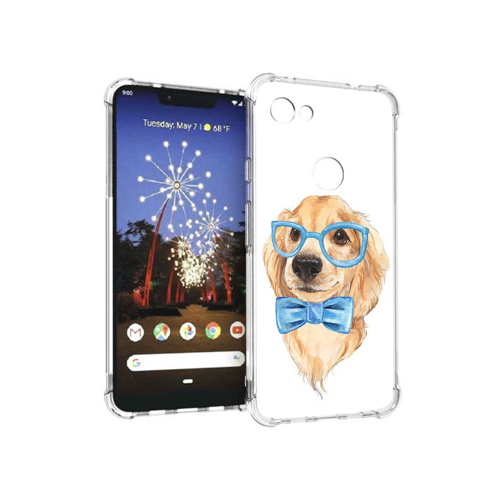 

Чехол MyPads Tocco для Google Pixel 3 XL Собака интеллигент, Прозрачный, Tocco