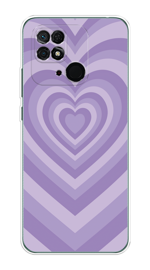 

Чехол на Xiaomi Redmi 10C "Violet heart latte", Фиолетовый, 313450-1