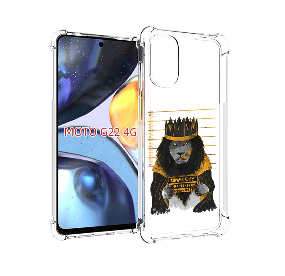 

Чехол MyPads лев в законе для Motorola Moto G22 4G, Прозрачный, Tocco