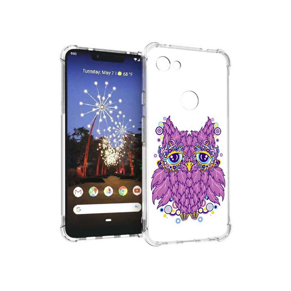 

Чехол MyPads Tocco для Google Pixel 3 XL Розовая сова, Прозрачный, Tocco
