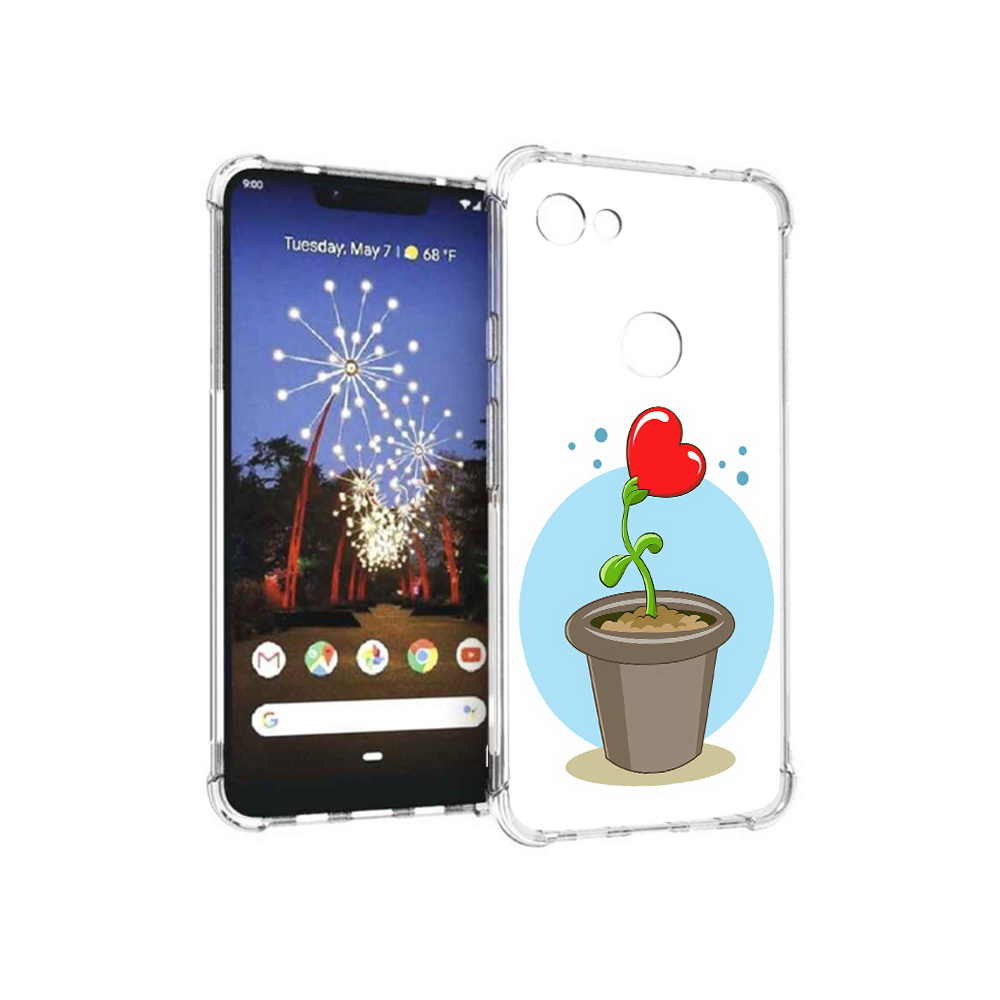 

Чехол MyPads Tocco для Google Pixel 3 XL Растение любви 14 февраля, Прозрачный, Tocco