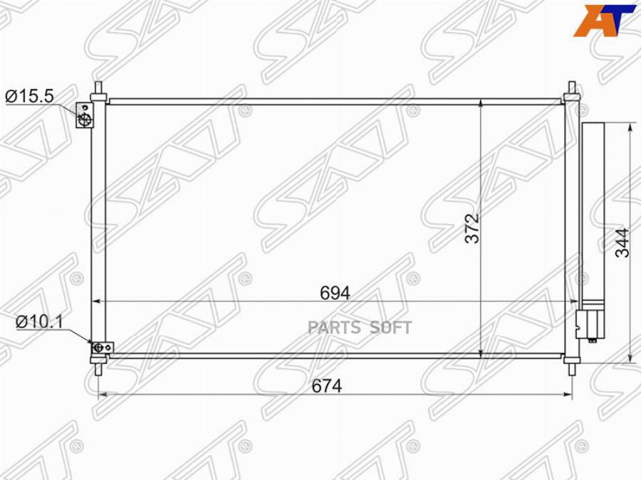 

Sat Радиатор Кондиционера Honda Civic 12- 4D