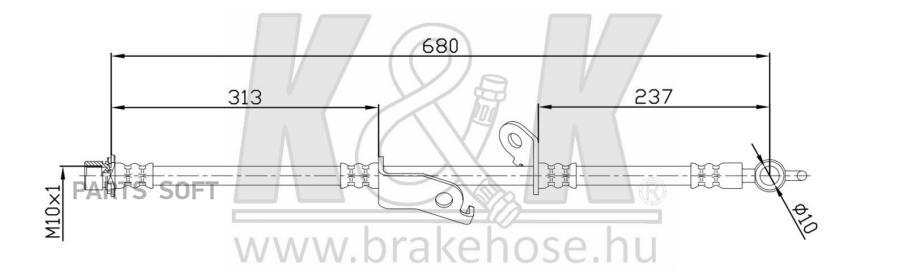 

Шланг Тормозной K&K Ft0973 Toyota Rav-4 Aca3# 07- Передн. Лев. K&K арт. FT0973