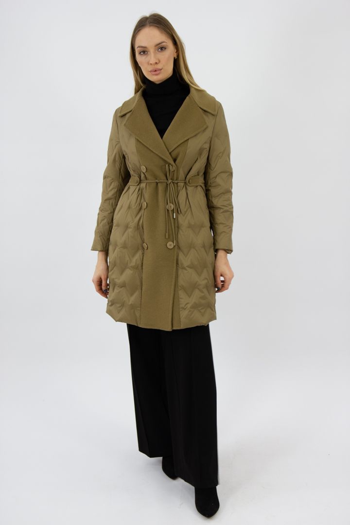 Пальто женское 365 clothes S22120 зеленое 44 RU