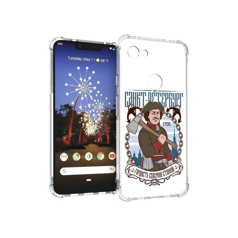

Чехол MyPads Tocco для Google Pixel 3 XL Петр первый, Прозрачный, Tocco