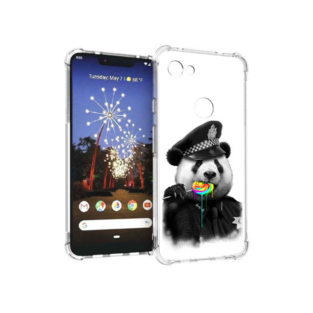 

Чехол MyPads Tocco для Google Pixel 3 XL Панда полиция, Прозрачный, Tocco