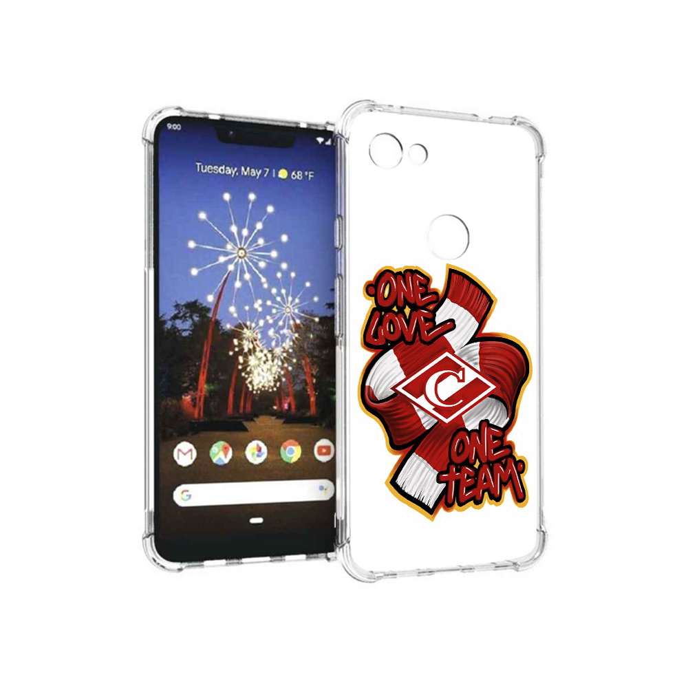 

Чехол MyPads Tocco для Google Pixel 3 XL Одна любовь-Спартак, Прозрачный, Tocco
