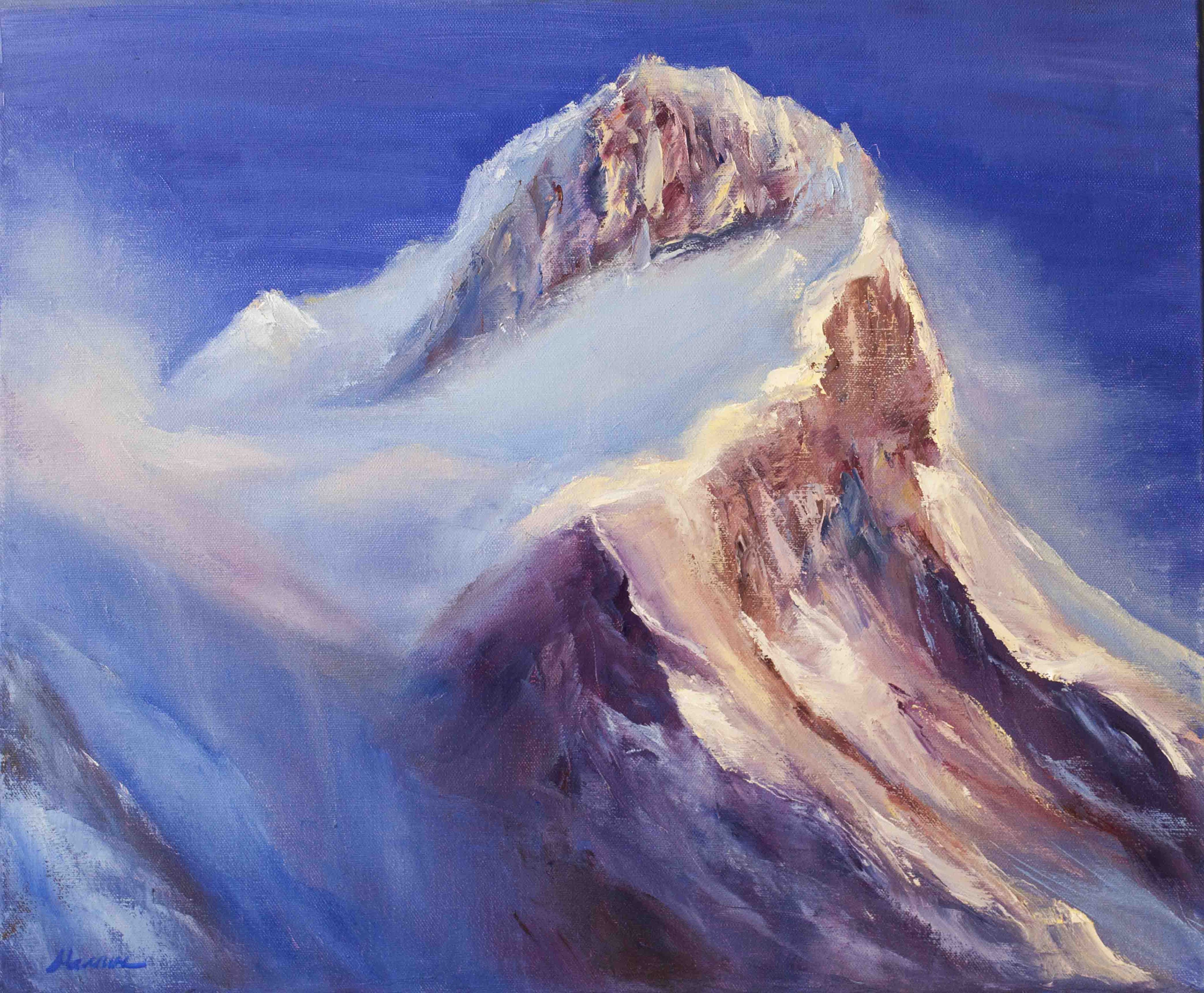 

Картина маслом "Горный пик" 50x60