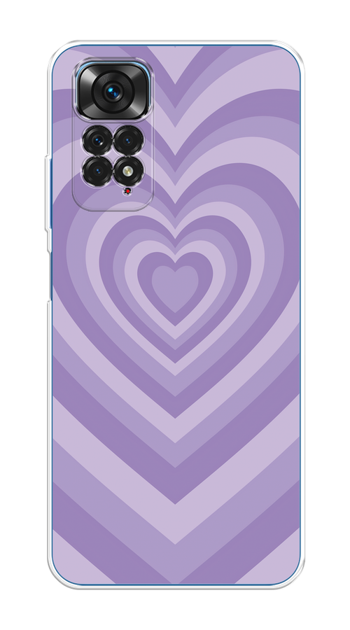 

Чехол на Xiaomi Redmi Note 11 4G Global/Redmi Note 11S "Violet heart latte", Фиолетовый, 312850-1